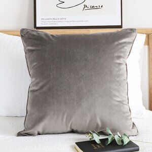 SOGA 2X 45cm Velvet Pillowcase (Dove Gray)